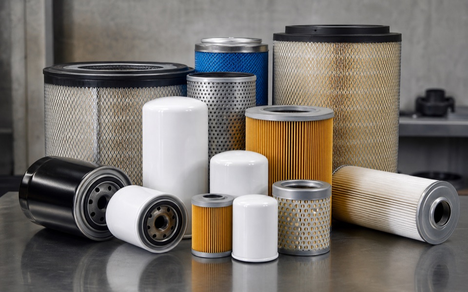 Volvo equipment spare parts in Raleigh for hydraulic filters, air filters, fuel filters, oil filters and scheduled service work